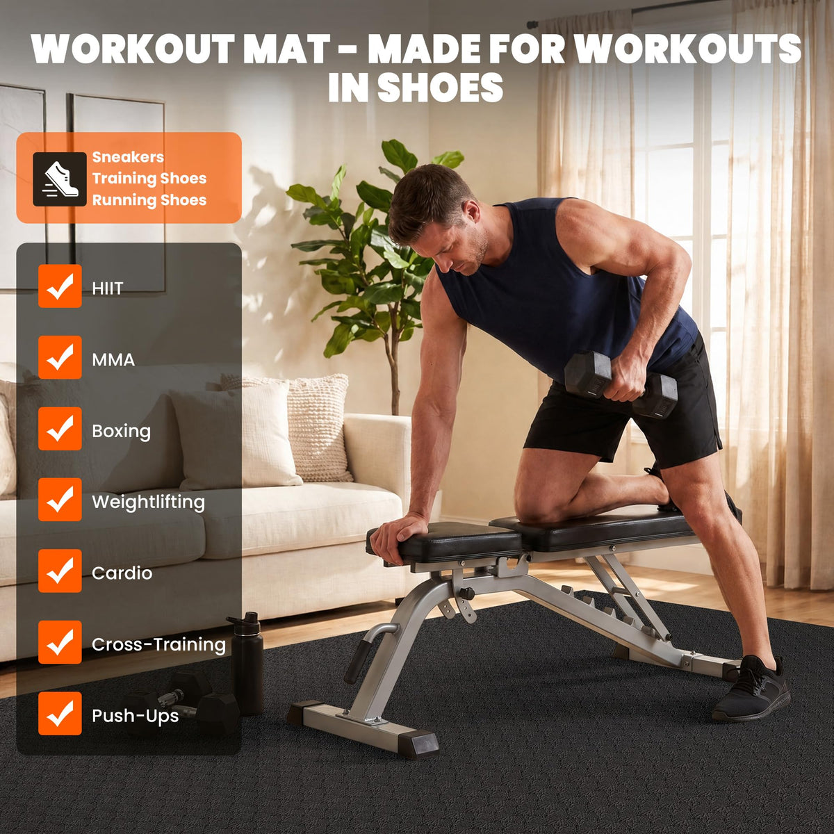 Stepwaver Extra Large Exercise Mat - 7'x5'/8'x5'/9'x5'/10'x5'x10mm