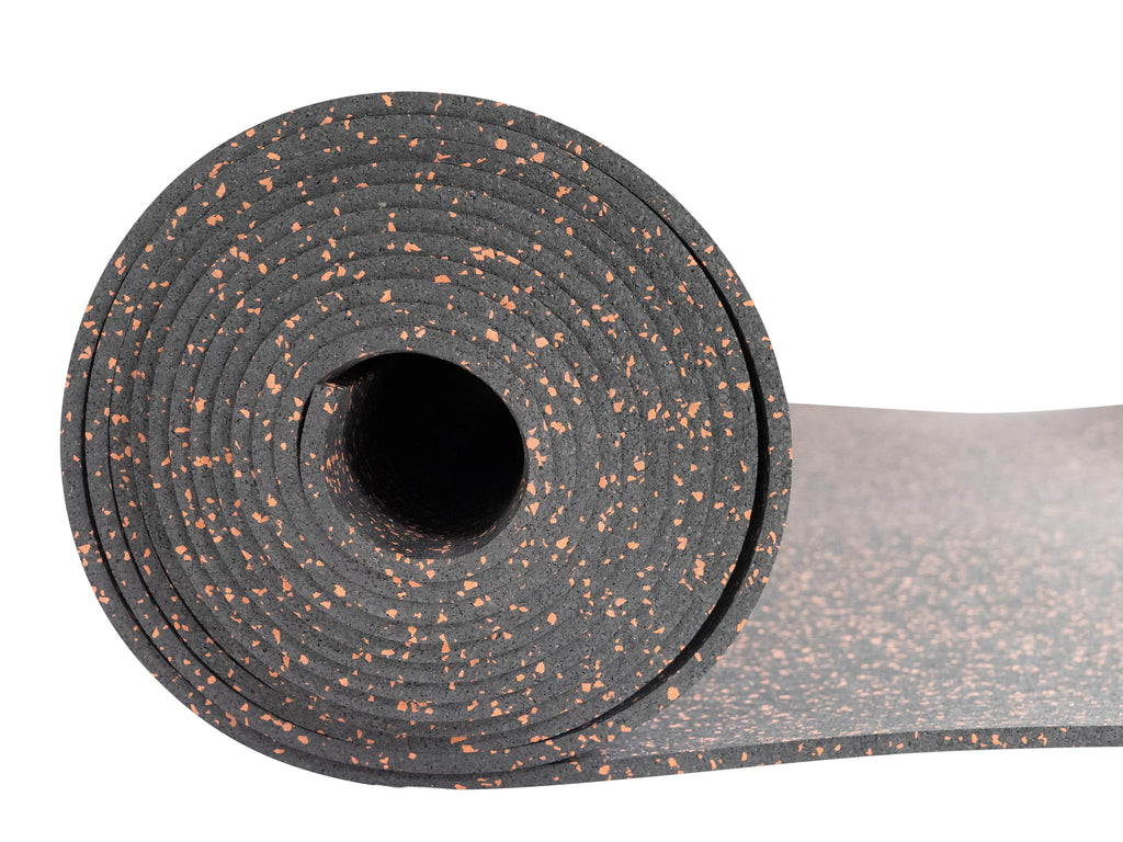 Genaflex Rubber Gym Floor Mat - 8mm Thick - Heavy Duty Commercial Protective Gym Flooring Roll (10% Blue, 4' X 6')