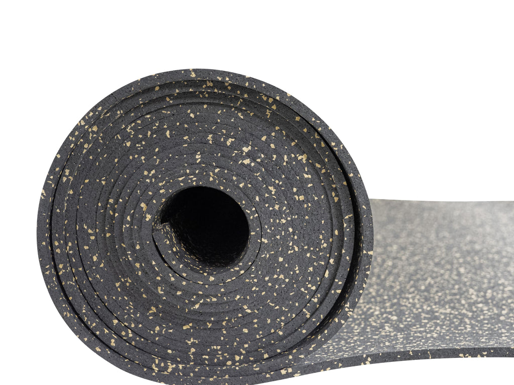 Genaflex Rubber Gym Floor Mat - 8mm Thick - Heavy Duty Commercial Protective Gym Flooring Roll (10% Blue, 4' X 6')