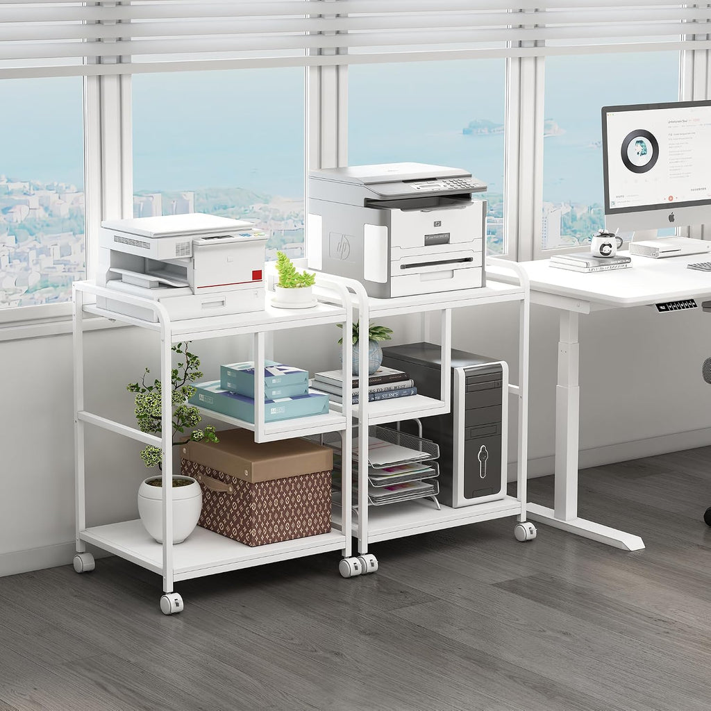 Fannova Large Printer & PC Tower Stand with Wheels for Home Office Storage