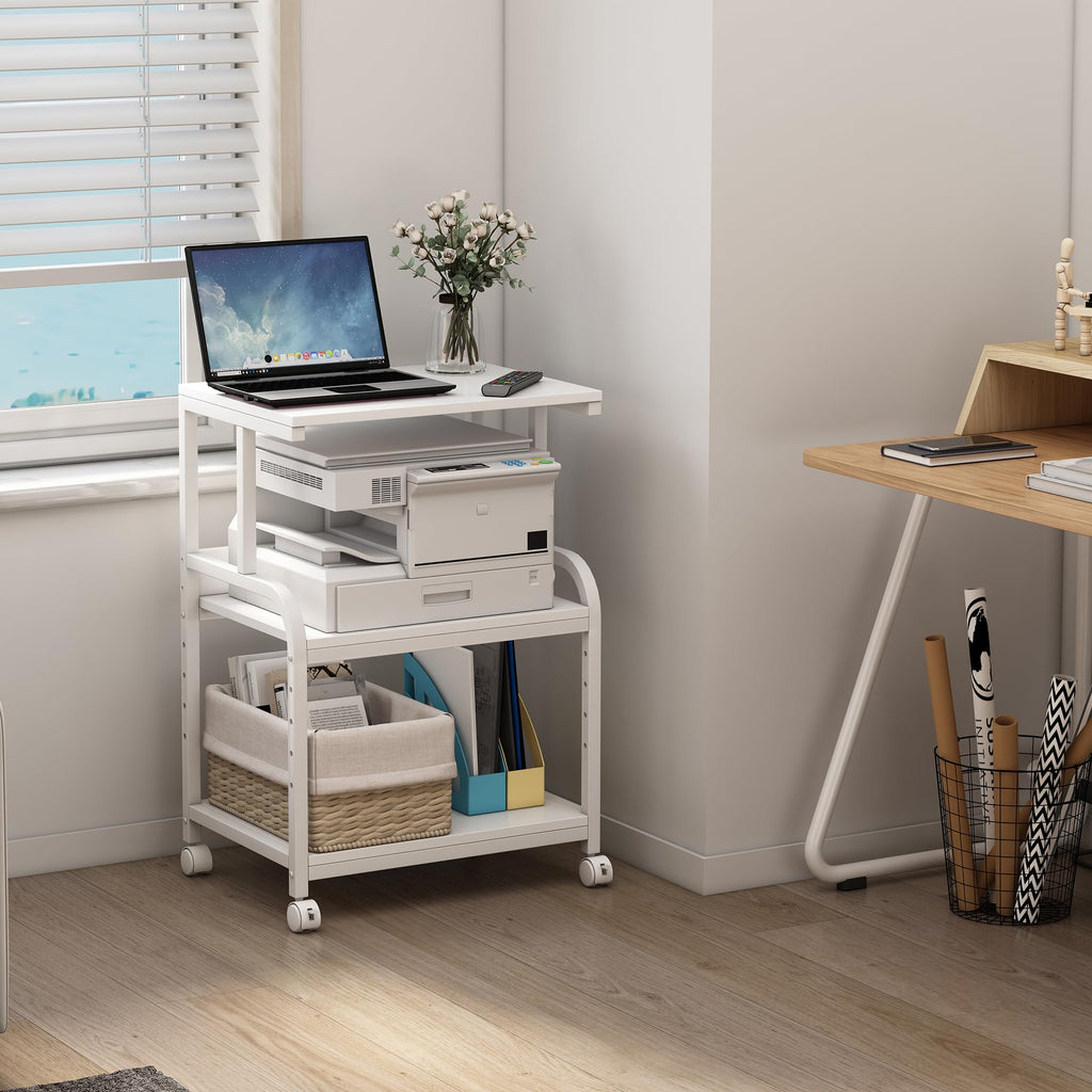 Fannova Printer Stand with Height Adjustable Storage Shelf for Home Office