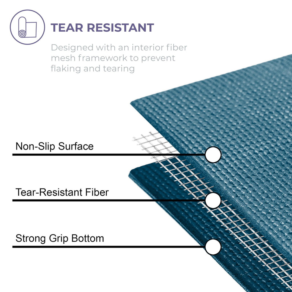 Voyage 5mm Studio Yoga Mats, 6 Pack, 72x24in