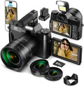 Yatao 6K WiFi Flip Screen Digital Camera, Mic & Fill Light for Photography