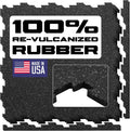 Interlocking Rubber Floor Tiles â Heavy Duty 100% Rubber Gym Flooring for Home Gym, Garage, Workout Room, Equipment Mats, Indoor/Outdoor Mats, Gray Fleck 4-Pack (4, Gray Fleck, 22.5" x 22.5")