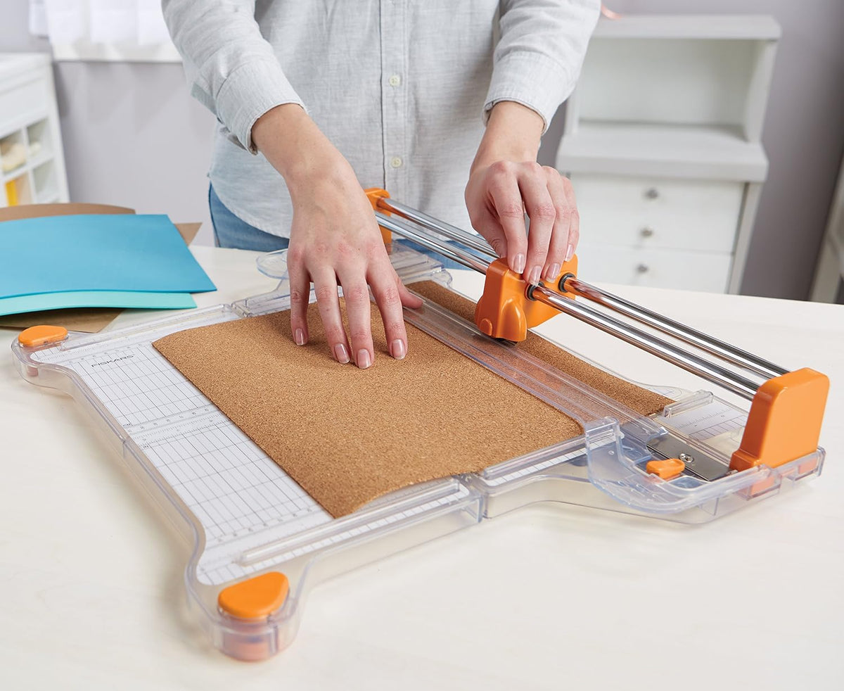 Fiskars ProCision Folding Rotary Bypass Paper Cutter, 12" Cut Length