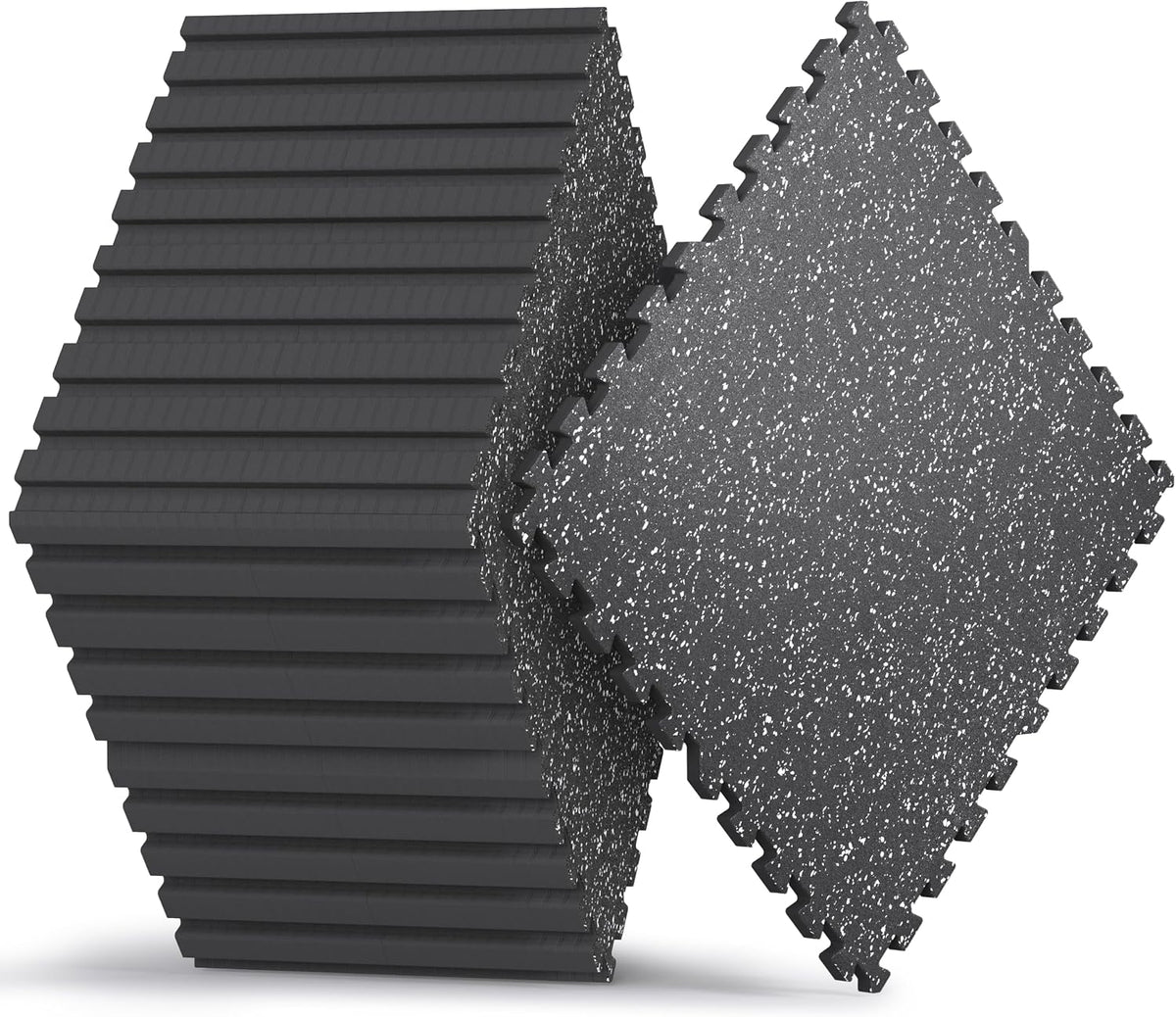 AIRHOP 1/2" Thick 48 Sq Ft Gym Flooring for Home Gym, Rubber Top Gym Mats