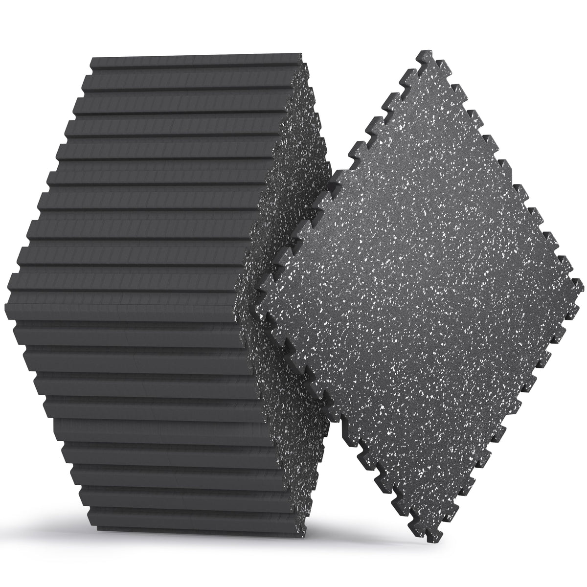AIRHOP 1/2" Thick 48 Sq Ft Gym Flooring for Home Gym, Rubber Top Gym Mats