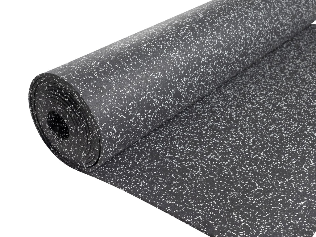 Genaflex Rubber Gym Floor Mat - 8mm Thick - Heavy Duty Commercial Protective Gym Flooring Roll (10% Blue, 4' X 6')