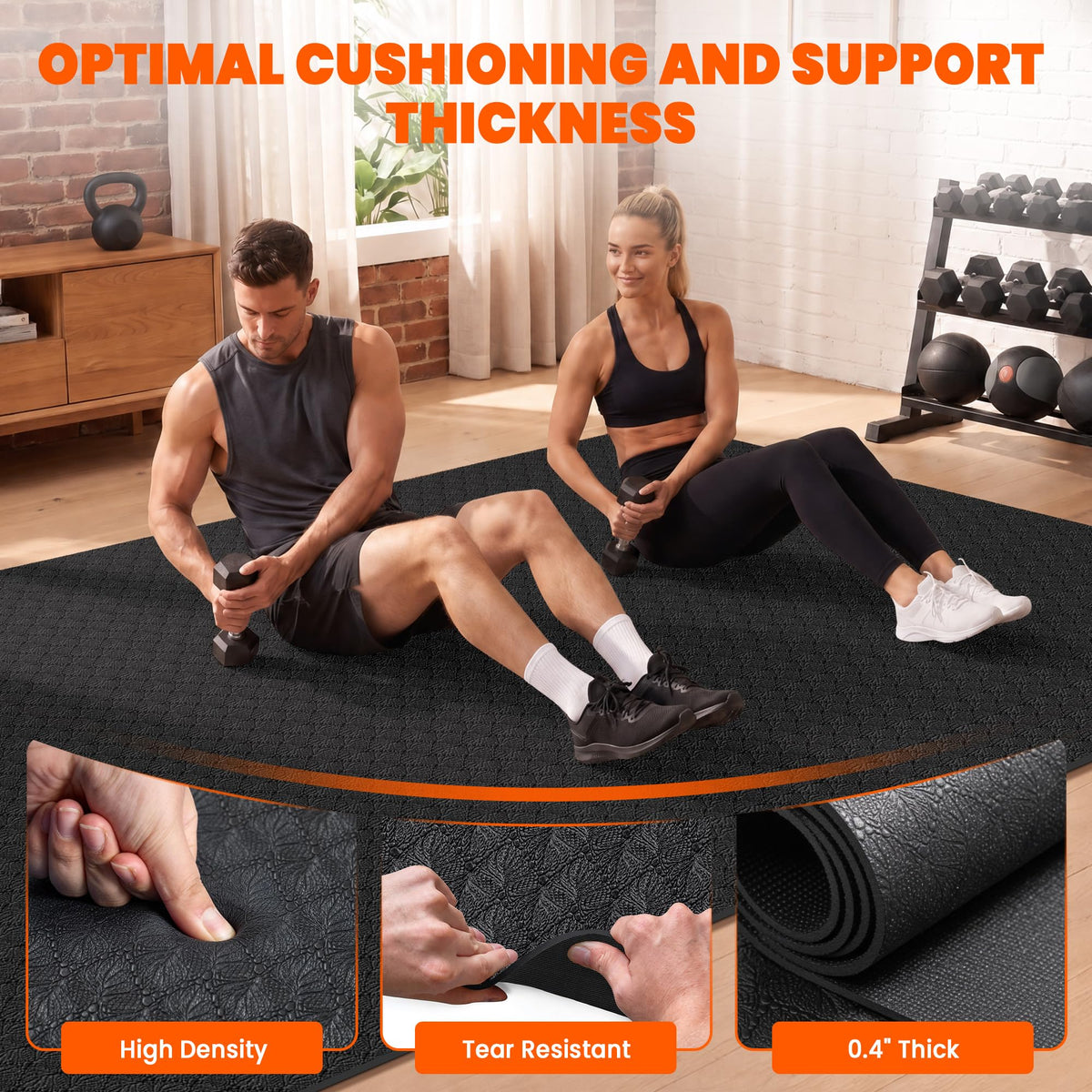 Stepwaver Extra Large Exercise Mat - 7'x5'/8'x5'/9'x5'/10'x5'x10mm