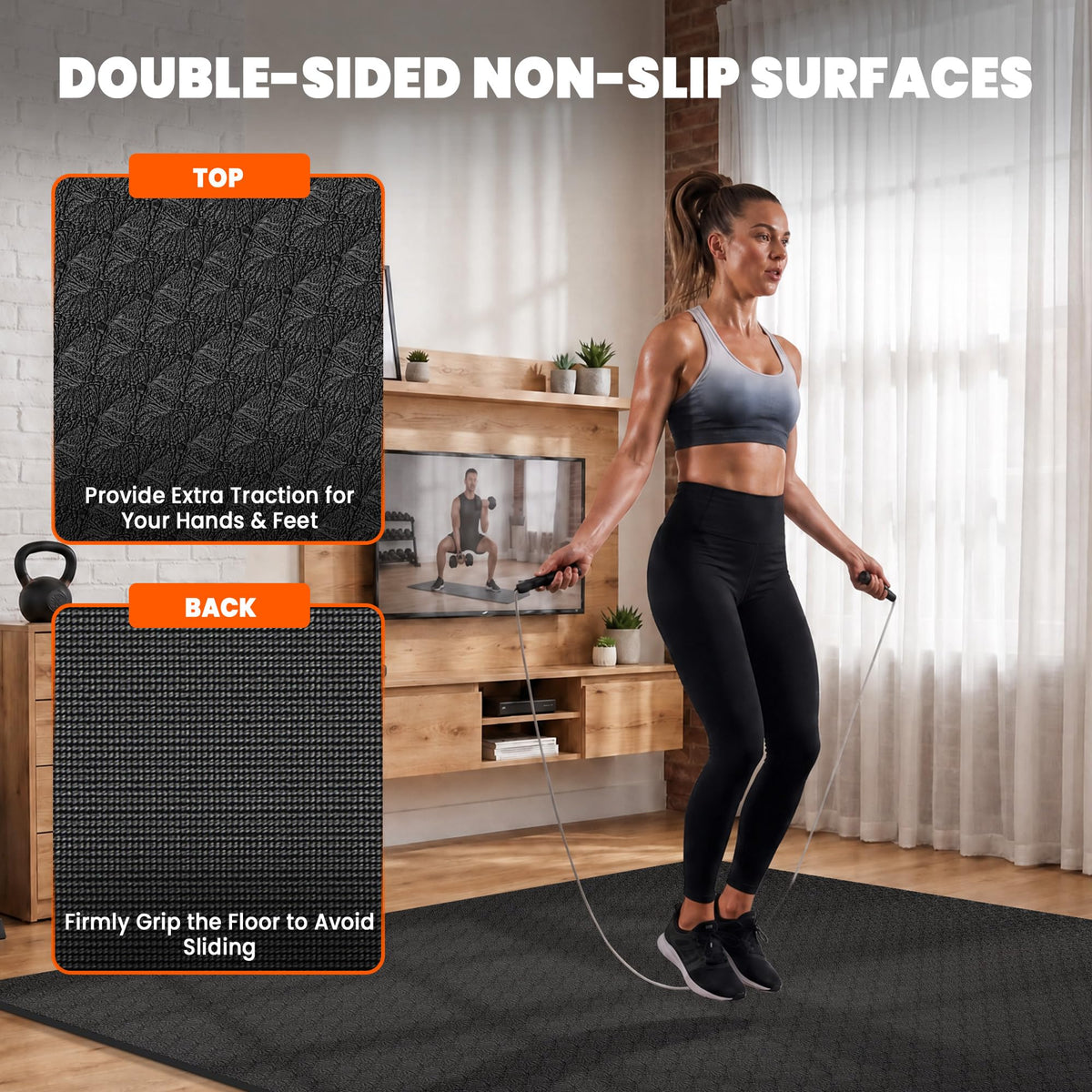 Stepwaver Extra Large Exercise Mat - 7'x5'/8'x5'/9'x5'/10'x5'x10mm