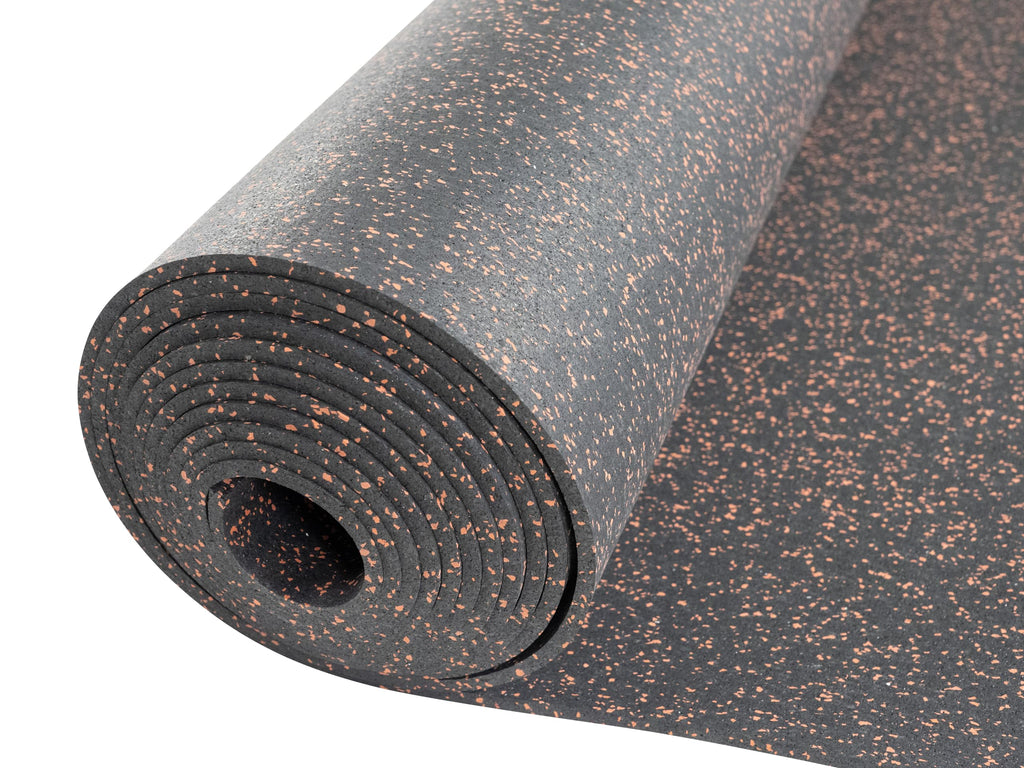 Genaflex Rubber Gym Floor Mat - 8mm Thick - Heavy Duty Commercial Protective Gym Flooring Roll (10% Blue, 4' X 6')