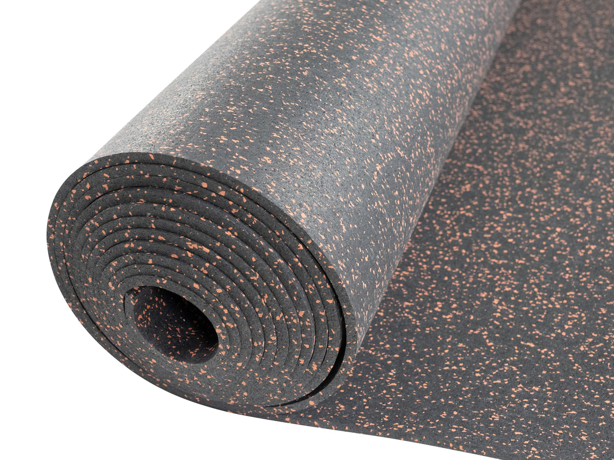 Genaflex Rubber Gym Floor Mat - 8mm Thick - Heavy Duty Commercial Protective Gym Flooring Roll (10% Blue, 4' X 6')