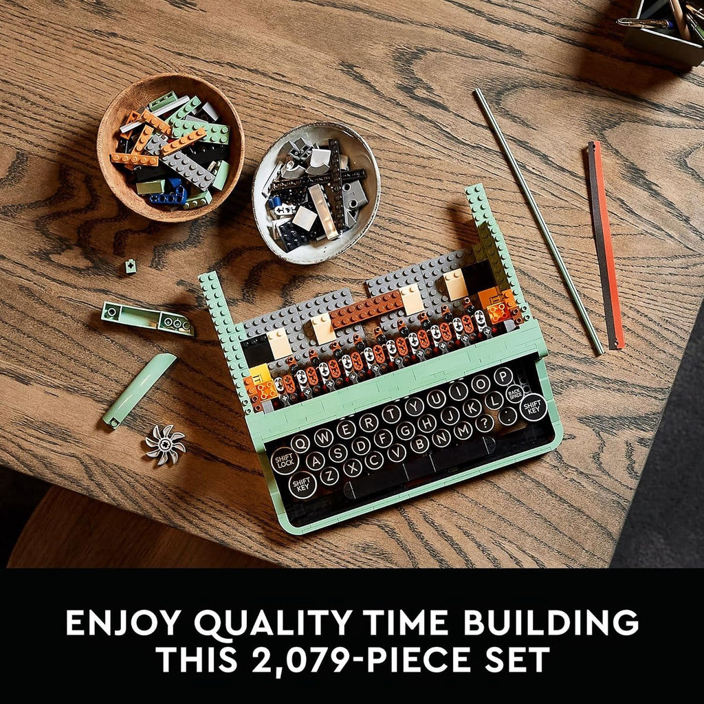 Lego Ideas Typewriter 21327 Building Set for Adults, Collectible Retro Display Model, Creative Hobbies Unique Gift Idea