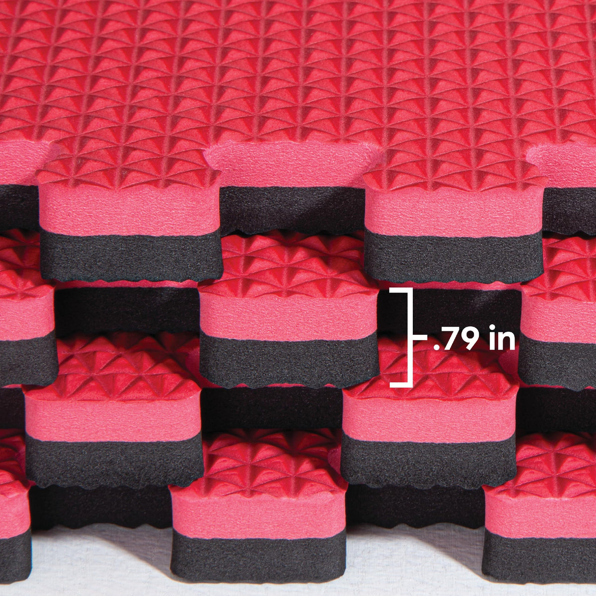 Norsk Reversible 3/4" EVA Foam Gym Floor Tiles, Gray/Black, 12-Pack