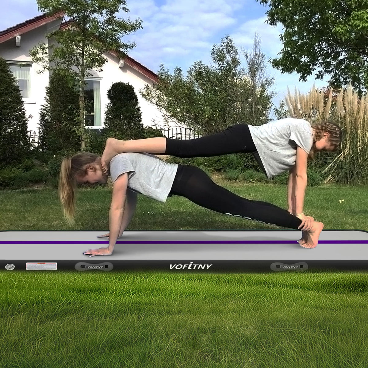 VOFiTNY Inflatable Gymnastics Air mat Tumbling Track for Home