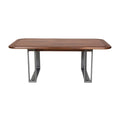 Eettafel van Hout met Metalen Onderstel - Modern en Duurzaam Design