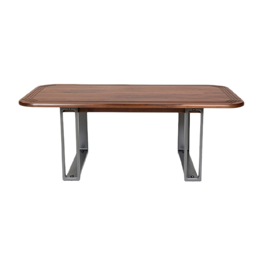 Eettafel van Hout met Metalen Onderstel - Modern en Duurzaam Design